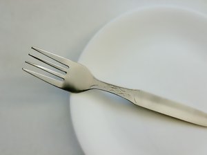 Waiting: Fork and a plate