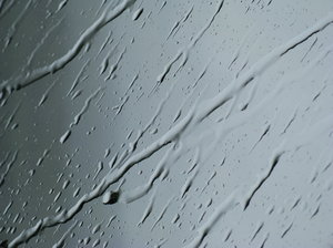 Raindrops 1: Raindrops on window shield