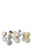 White Toy Marbles: White marbles on a white background