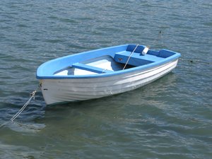 pequeño bote azul: 