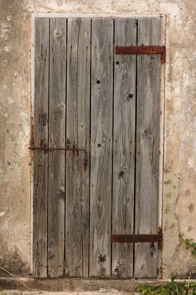 old wooden door: none