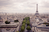 Paris City Skyline 2: View of Paris city skyline from above the Arc De Triomphe