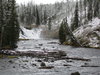 Rivier van de winter in Yellowstone Pa: 