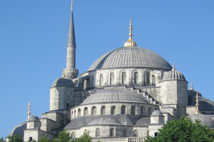 Blue Mosque: The centre dome of the Blue mosque in Istanbul, Turkey