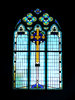 stained glass cross: Anglican church window
