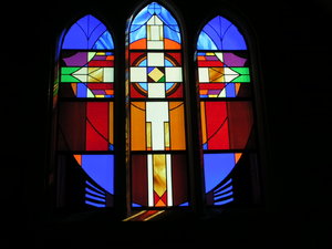 stained glass church window: window in Anglican Church, Auckland, New Zealand