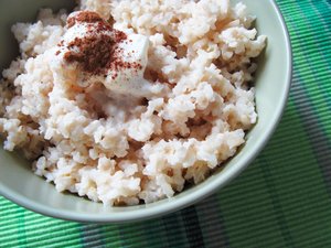 rice pudding: 