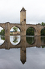 Ancient bridge: An ancient fortified bridge at Cahors, France.