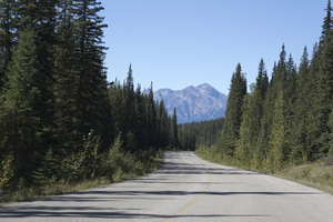 Mountain road: A road through the Rockies, Canada.