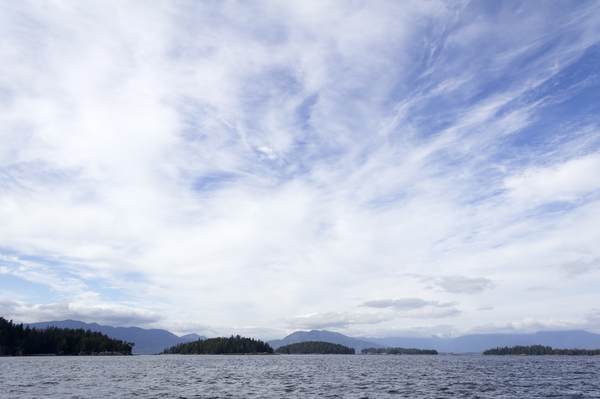 Island sky: Sky above islands off the west coast of Vancouver Island, Canada.