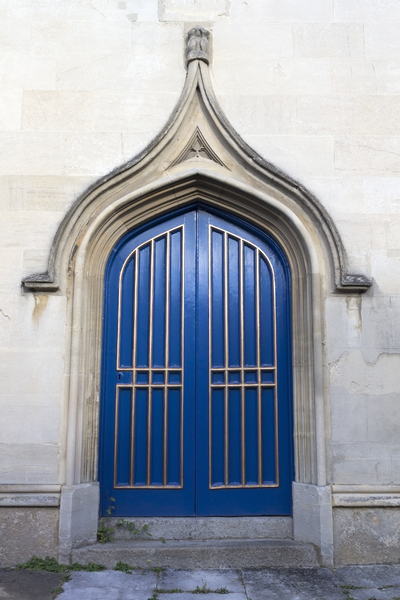 Blue church door: A blue door to a church in Berkshire, England.