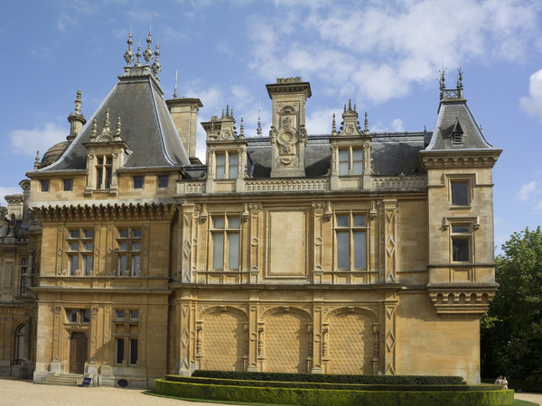 English manor house: Waddesdon Manor, a Renaissance-style château in Buckinghamshire, England. Photography of the exterior of this National Trust property is freely permitted.