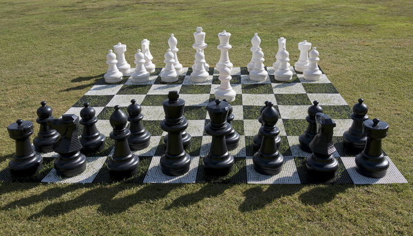 gigantisch schaakspel: 
