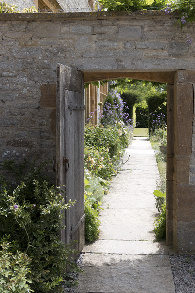 Garden door: A garden door at Lytes Cary Manor, Somerset, England. Photography in the grounds of this National Trust property is freely permitted.