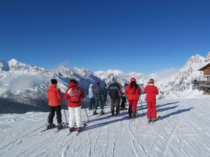 grupo de esquí: 