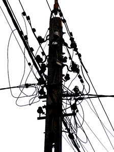 Electric pylon: Just some kind of pylon with massive amount of wires. Spotted at railway station.Please comment this shot or mail me if you found it useful. Just to let me know!I would be extremely happy to see the final work even if you think it is nothing special! For 