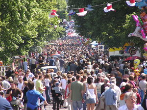 Crowded street: A crowd at Francuska street in Warsaw.Please comment this shot or mail me if you found it useful. Just to let me know!I would be extremely happy to see the final work even if you think it is nothing special! For me it is (and for my portfolio).