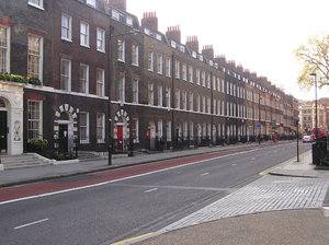 London houses: Typical London chain-houses.