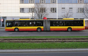 autobús en la parada de autobús: 