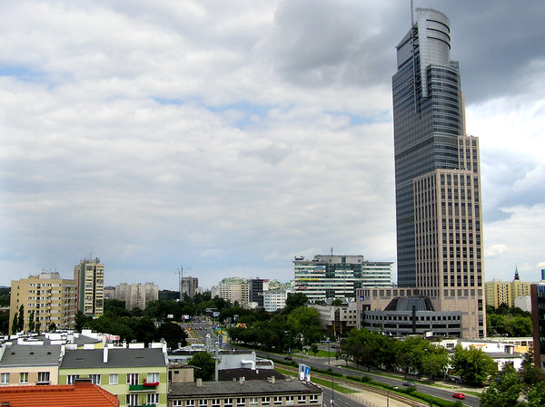 Warsaw tower: A sky-scraper in Warsaw.