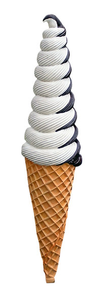 Con cono de helado: 