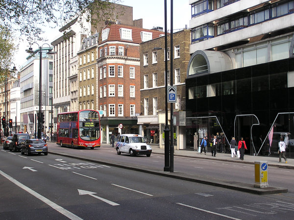 London street: A street in central London.