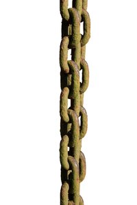 isolated chain: rusty old chain