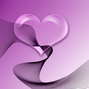 purple heart: glass heart