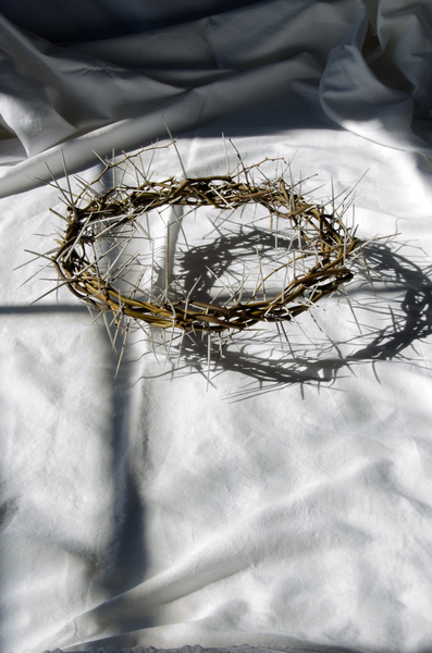 Crown of thorns 2: In Christianity, the Crown of Thorns, one of the instruments of the Passion, was the woven chaplet of thorn branches worn by Jesus before his crucifixion.