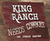 King Ranch Sign: Old King Ranch sign 