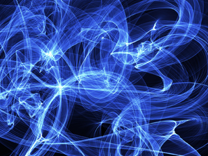Abstract Blue: Blue light waves abstract background.