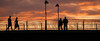 Auf dem Brucke: Sunset in Bremen, some are on a rush to get home; others hang out to watch the day fade away.