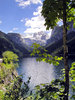 gosau - lake: lake at the dachstein-massive in gosau, austria