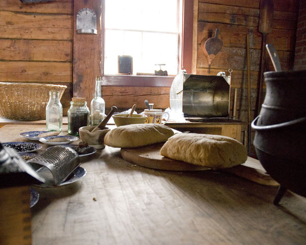 kitchen: Bread, old style in the farmhouse