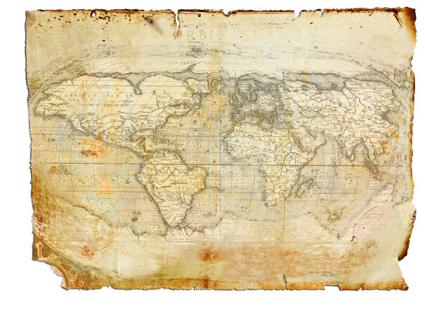 Antieke Kaart van de Wereld: 