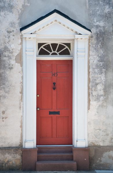 Neo-classical doors: Neo-classical doors of the late 18th and early 19thC from Charleston, South Carolina, USA. Shot in direct or filtered sunlight at noon