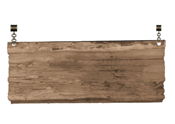 wooden board: wooden board on chain