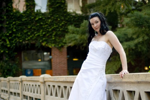 Tera: Tera in a wedding gown.