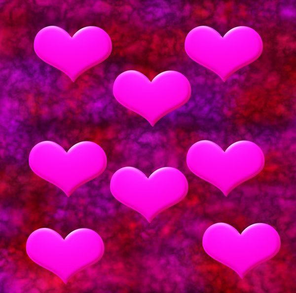 Heart shape background: Hearts background