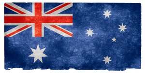 Australië Vlag van Grunge: 