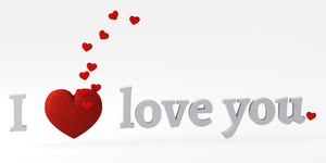 I love you 3: I love you message with big red heart