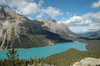 Peyto Lake: Peyto Lake (pea-toe) is a glacier-fed lake located in Banff National Park in the Canadian Rockies