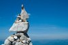 Rock Piles 1: Piles of rocks built by visitors passing at Monte Baldo, Italy.