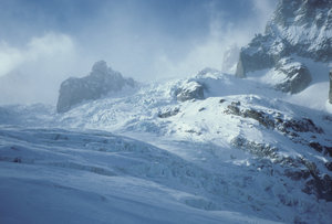 The Vallée Blanche: The Vallée Blanche, Mer de Glace, Chamonix, France. Photo taken some years ago with Contax T with Kodachrome positive film (dia), scanned with Nikon Super Coolscan 5000. My best skiing adventure ever! Also check photos 258199 and 670212!For those who lik