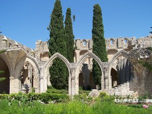 Cyprus Monastery: The gothic ruins of monastery in Cyprus