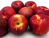 ripe nectarines: selection of fresh nectarines - stone fruit related to peaches
