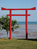 seaside torii gate: Japanese seaside torii gate