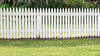 white picket fence: wooden white picket fence