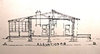 house plans: old faded architectural house plans - tracing paper originals