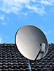 rooftop satellite dish: rooftop television satellite dish